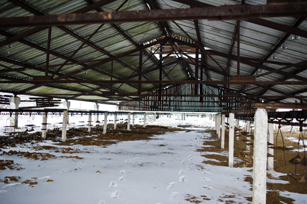 Old soviet plant for the production of bricks.